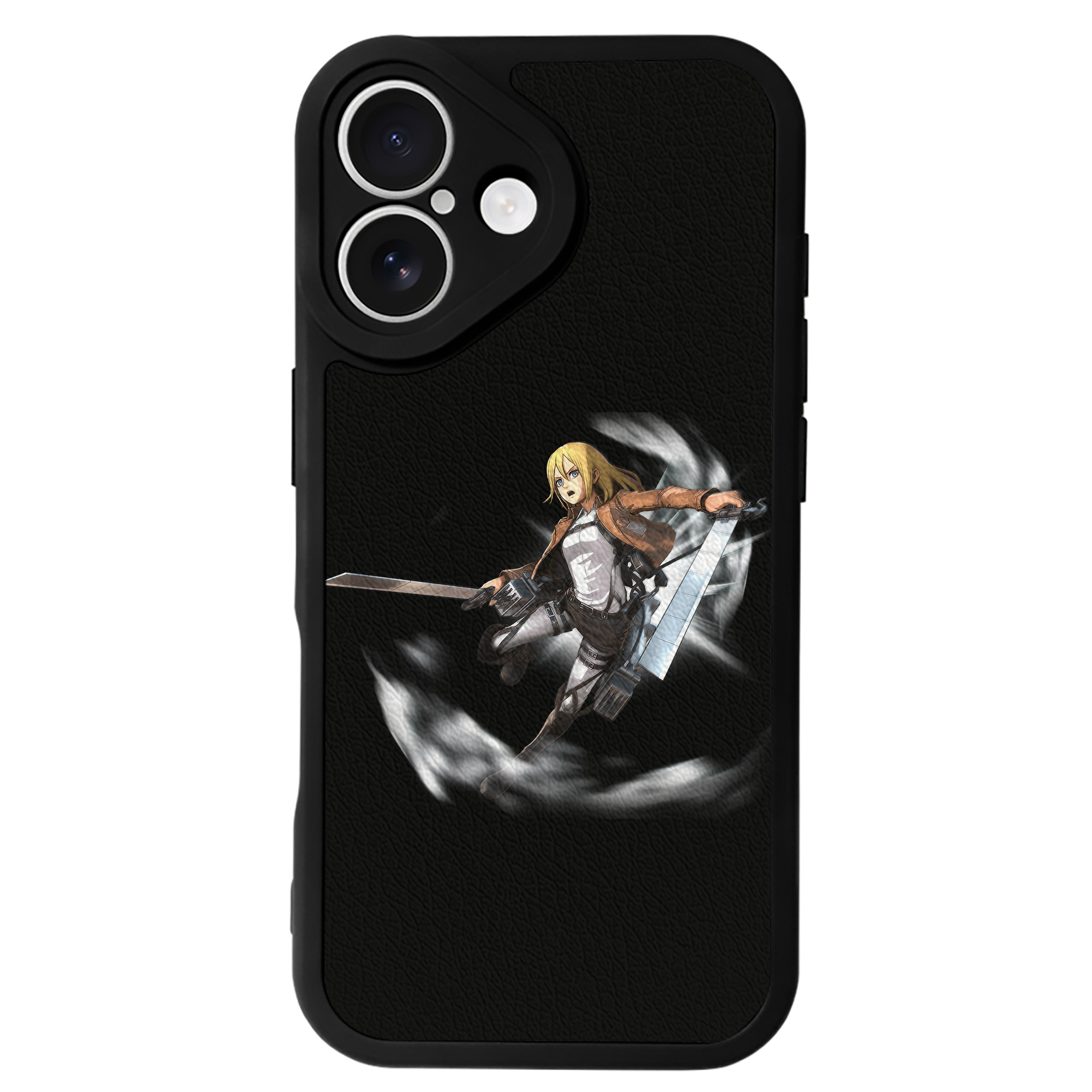 （画像用） 進撃の巨人 クリスタ·レンズ Attack on Titan Christa Lenz 【iPhone 16シリーズ対応】シリコンスマホケース（レザー調） 材質：シリコン